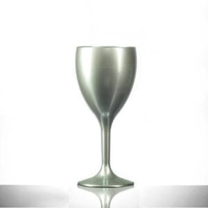 acrylic plastic silver wine glass for boats