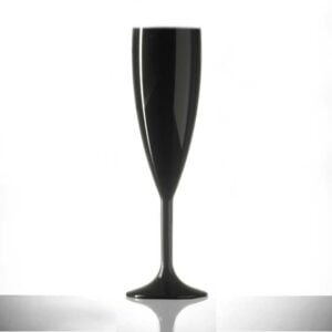 acrylic plastic black champagne flute glass for boats