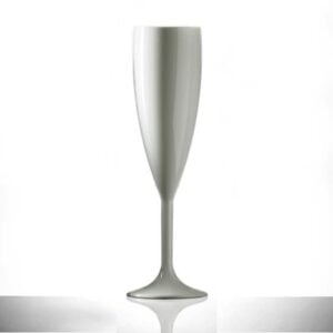 acrylic plastic white champagne flute glass for boats