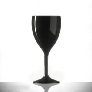 acrylic plastic black wine glass for boats