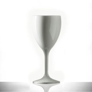 acrylic plastic white wine glass for boats